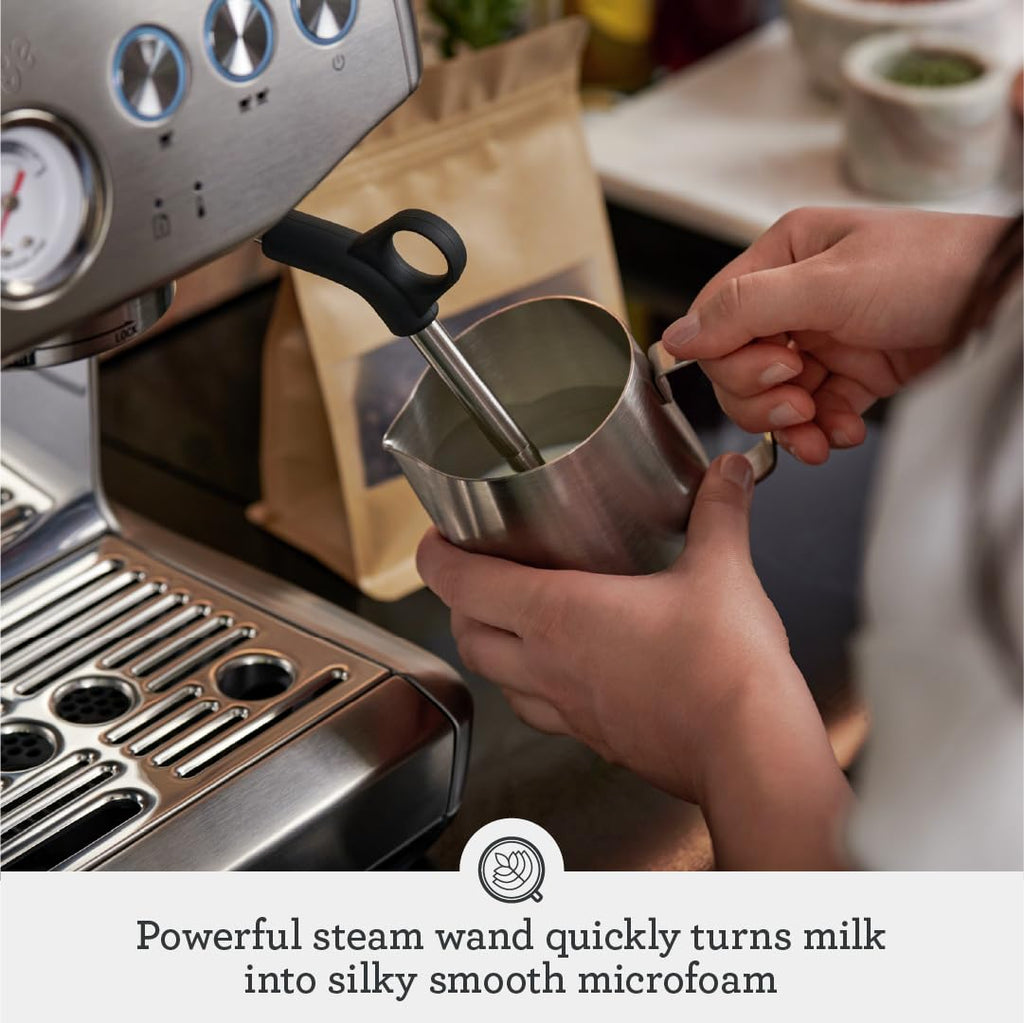 Sage Barista Express, No Temp Control Jug, Brushed Stainless Steel