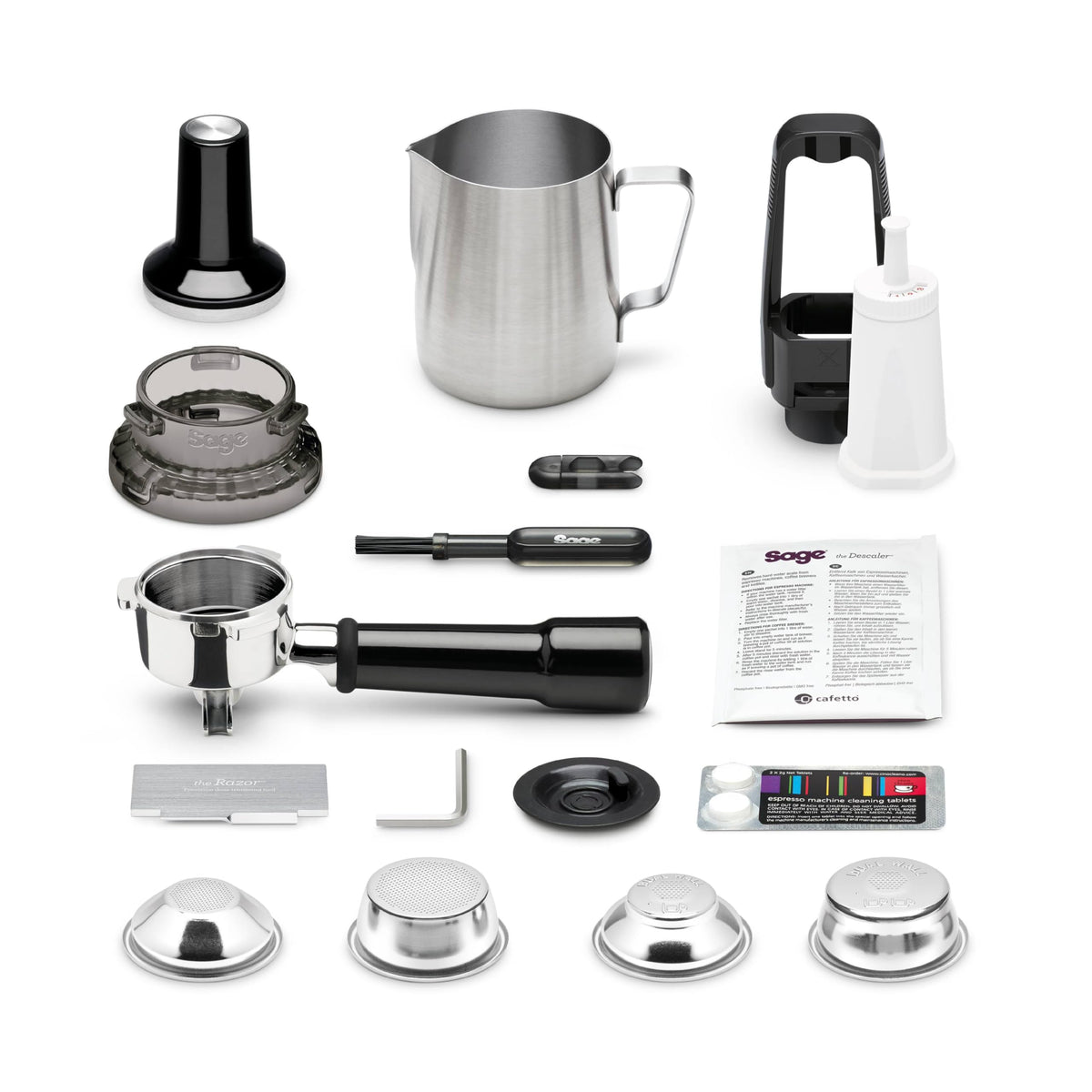 Sage Barista Express, No Temp Control Jug, Brushed Stainless Steel
