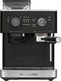 KitchenAid Semi-Automatic Espresso Machine, Integrated Conical Burr Grinder, 15-Bar Pump, Smart Dosing Technology, Professional 58mm Portafilter, Steam Wand, 2.5L Water Tank, Cast Iron Black