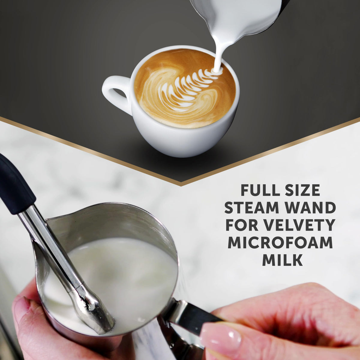Breville Barista Max Espresso Machine | Latte & Cappuccino Coffee Maker with Integrated Bean Grinder & Steam Wand | 2.8 L Water Tank | 15 Bar Italian Pump | Stainless Steel