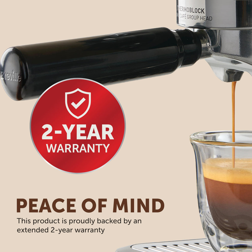 Breville Barista Max Espresso Machine | Latte & Cappuccino Coffee Maker with Integrated Bean Grinder & Steam Wand | 2.8 L Water Tank | 15 Bar Italian Pump | Stainless Steel