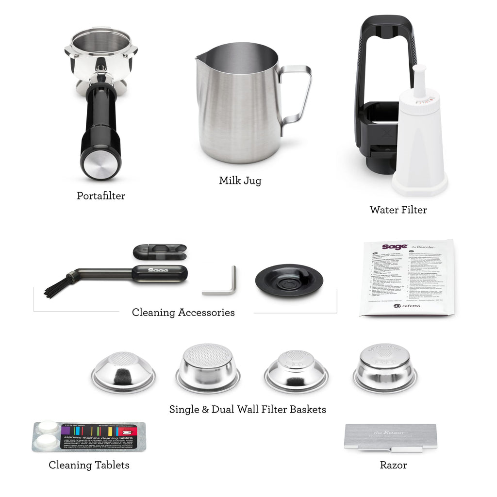 Sage Barista Express, No Temp Control Jug, Brushed Stainless Steel