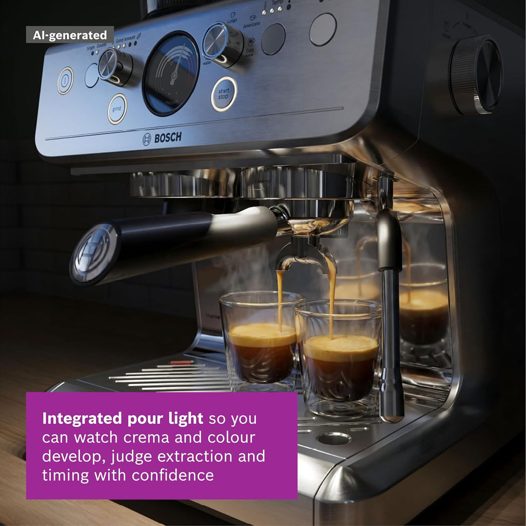 Bosch Series 4 Semi-Automatic Espresso Machine, PFG403C3 Silver