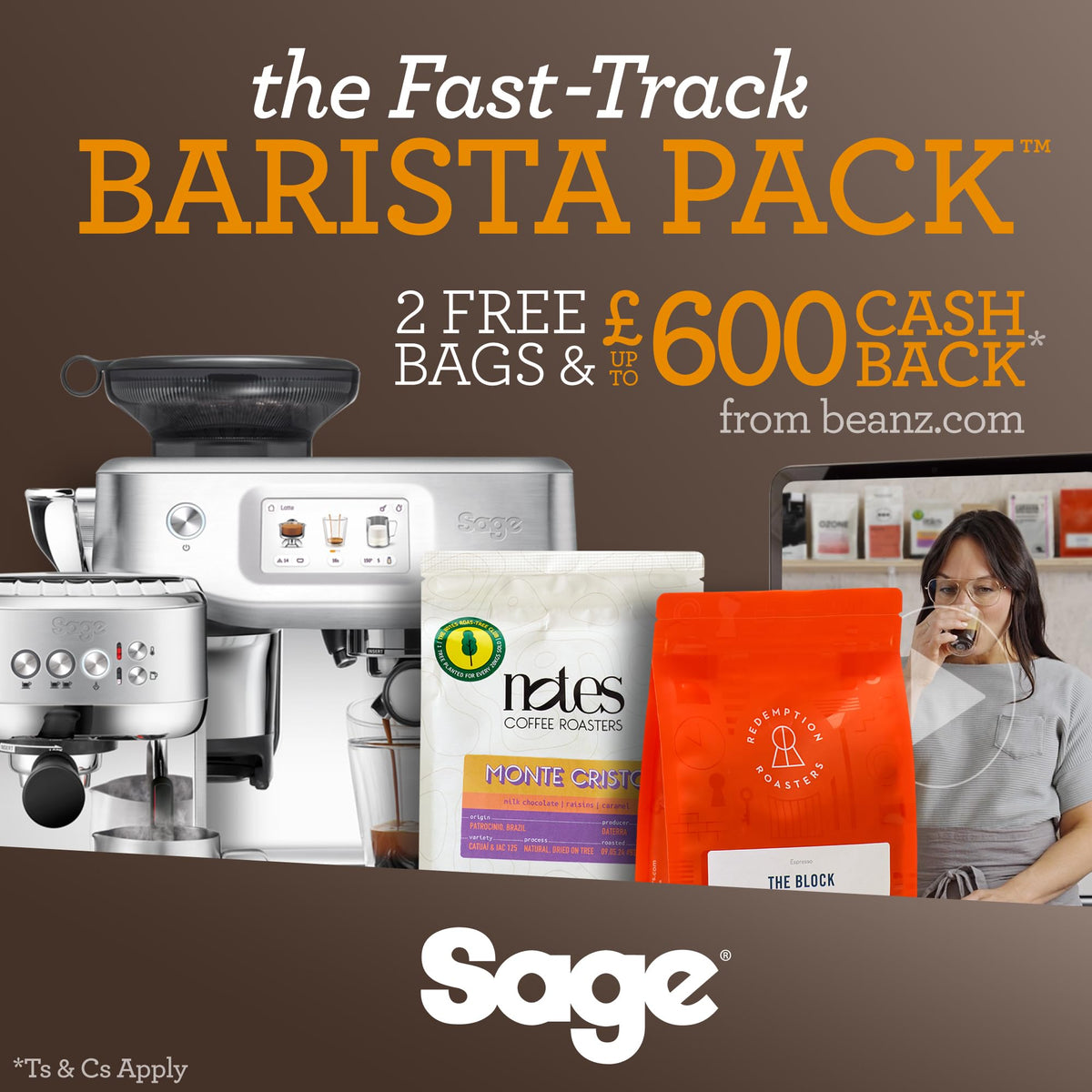 Sage Barista Express, No Temp Control Jug, Brushed Stainless Steel