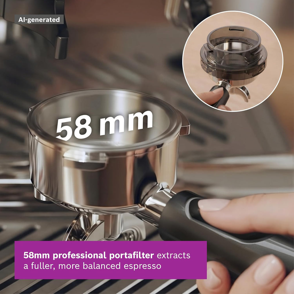 Bosch Series 4 Semi-Automatic Espresso Machine, PFG403C3 Silver