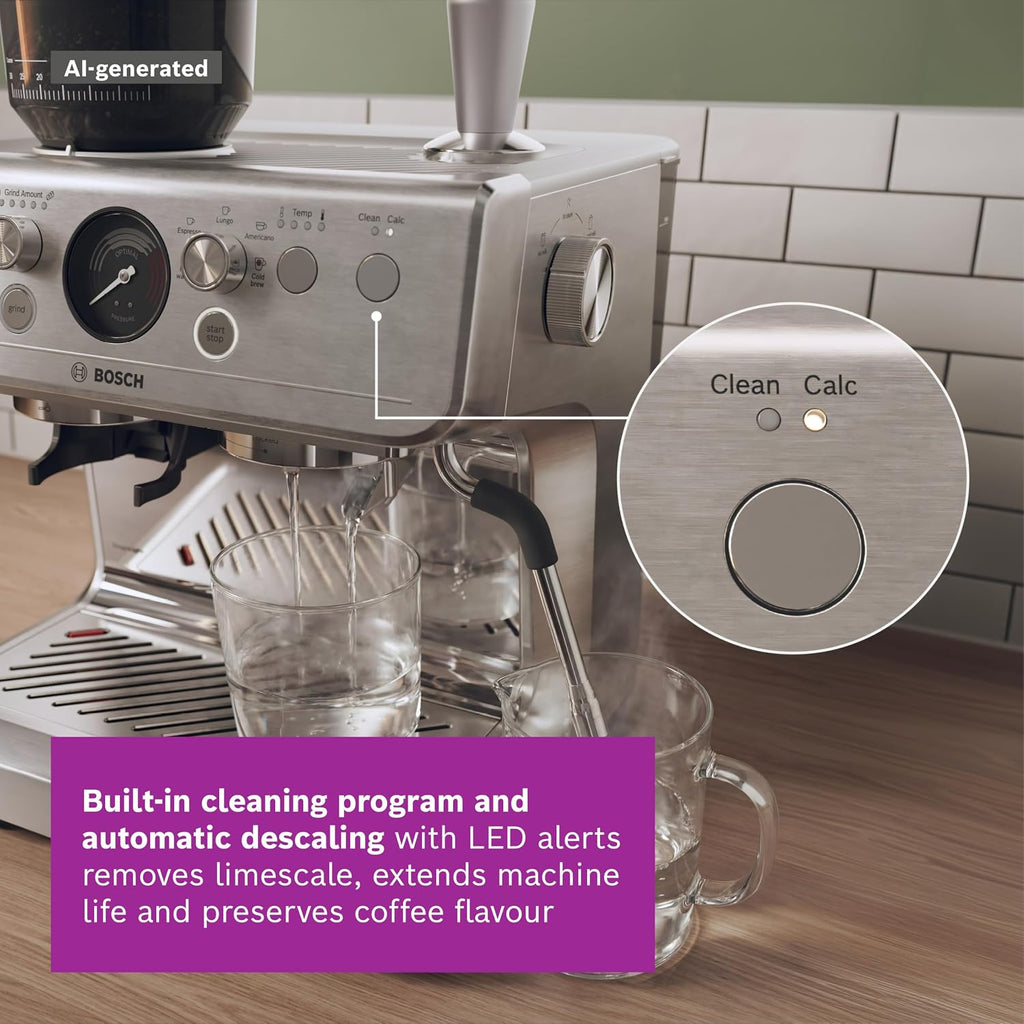 Bosch Series 4 Semi-Automatic Espresso Machine, PFG403C3 Silver